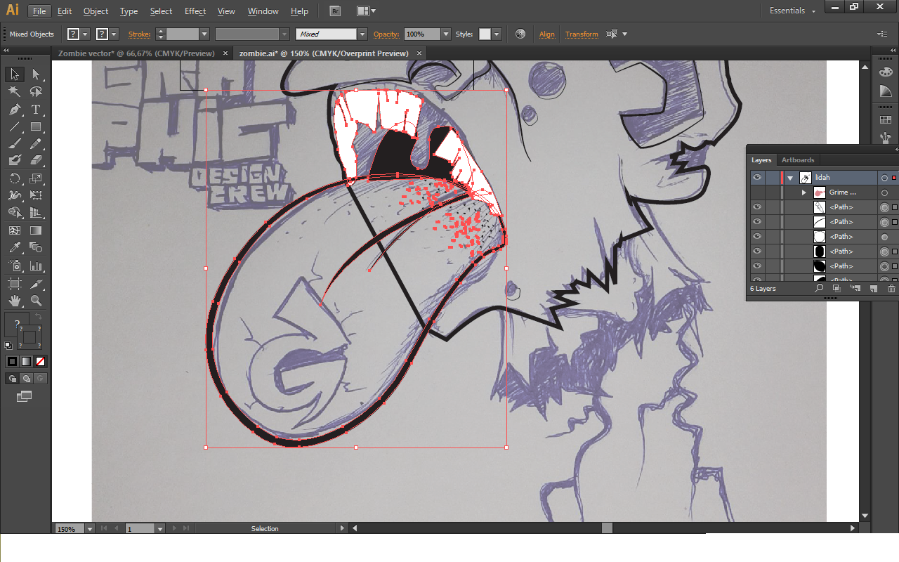 Cara Membuat Zombie Vector Dengan Adobe Illustrator Tutorgrafis